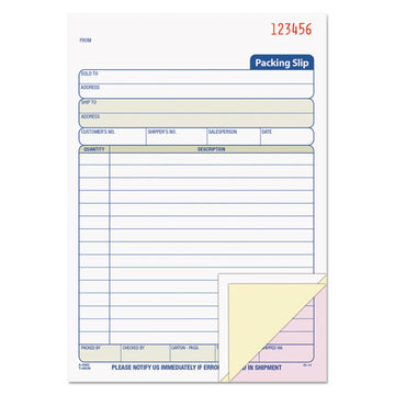 TOPS™ Packing Slip Book, Three-part Carbonless, 5.56 X 7.94, 1-page, 50 Forms freeshipping - TVN Wholesale